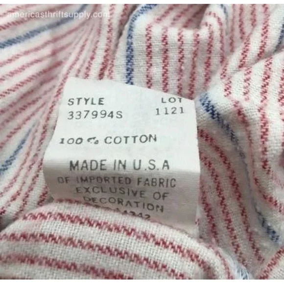 Vintage Christian Dior Red\White\Blue Pin Stripe Night Gown (+COA) size large - Picture 6 of 7